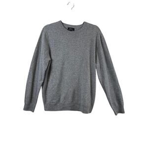 Quince-Men's V-Neck Mongolian Cashmere Sweater in Heather Gray